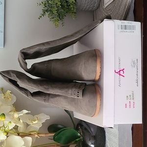 Ashley Stewart Size 12 Wide knee high boots. Color: Olive Green. New/never worn